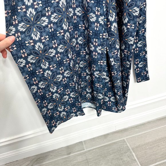 Anthropologie LAIA Norma Wide Leg Tie Waist Jumpsuit in Blue Floral Motif Print - Picture 12 of 17